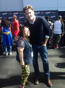 Me with Marc Blucas from the cast Underground backstage at NYCC 